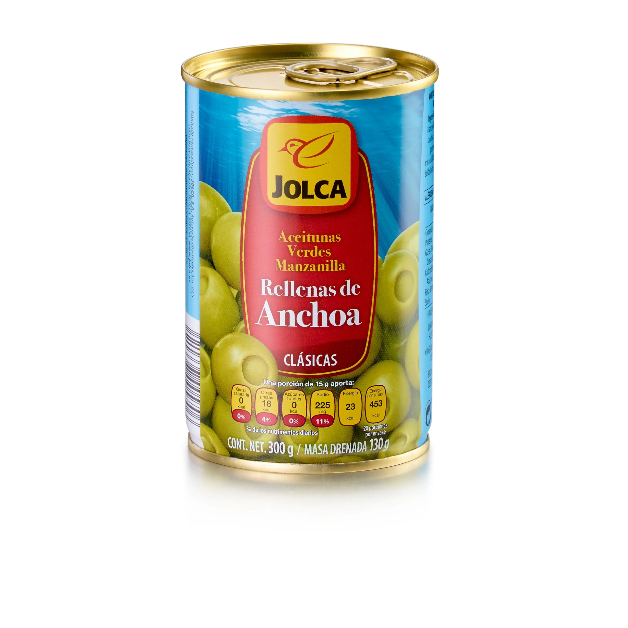 ACEITUNA RELLENA DE ANCHOA JOLCA LT 300