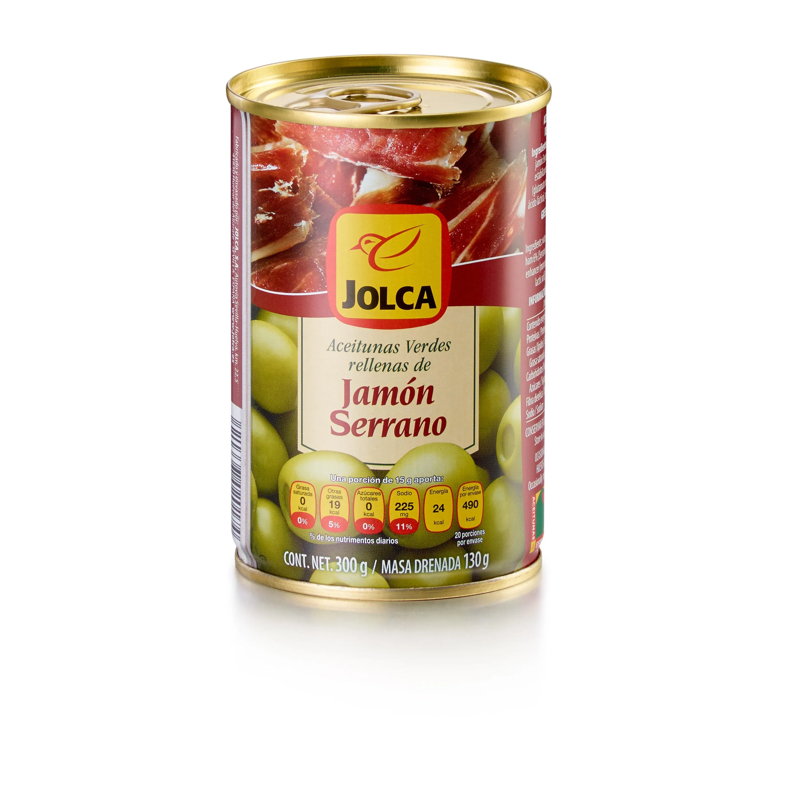 ACEITUNA RELLENA DE JAMON JOLCA LT 300