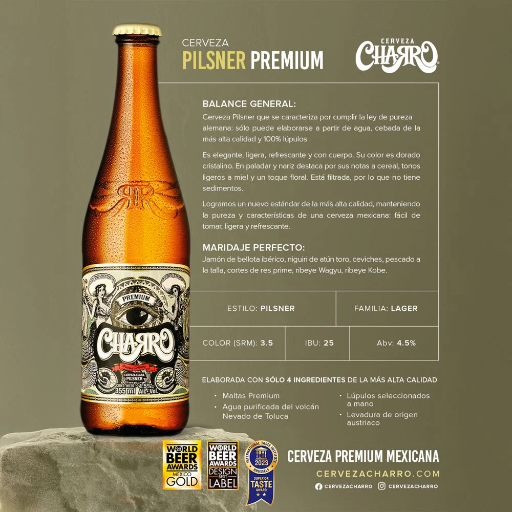 CERVEZA CHARRO PILSNER 355ML - Image 3
