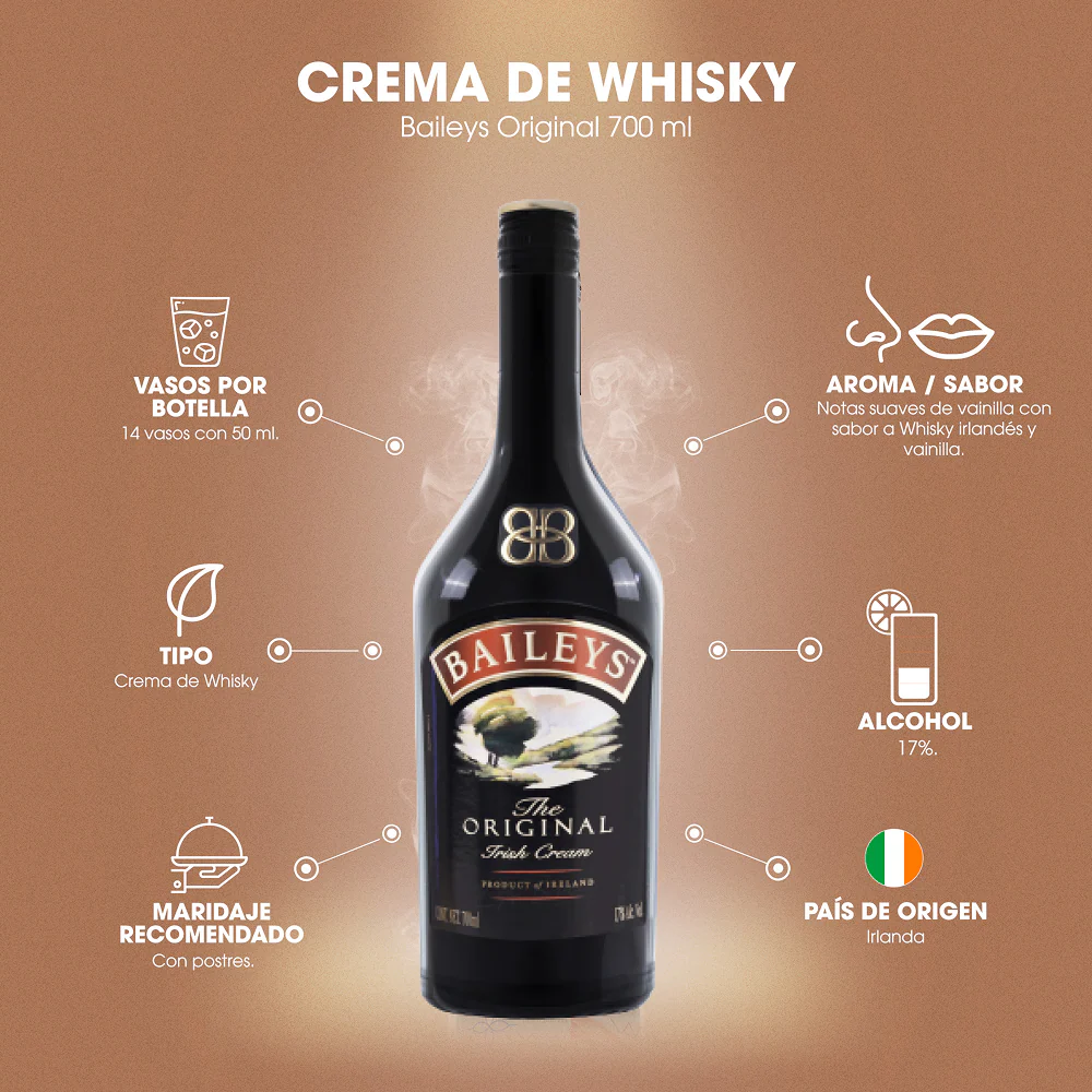 Crema de Whisky Baileys Original 700 ml - Image 4