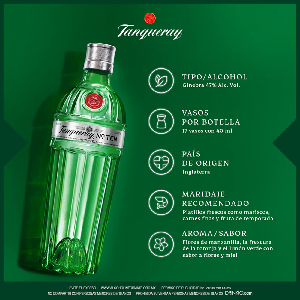 Ginebra Tanqueray Ten Cítrica 700 ml - Image 2