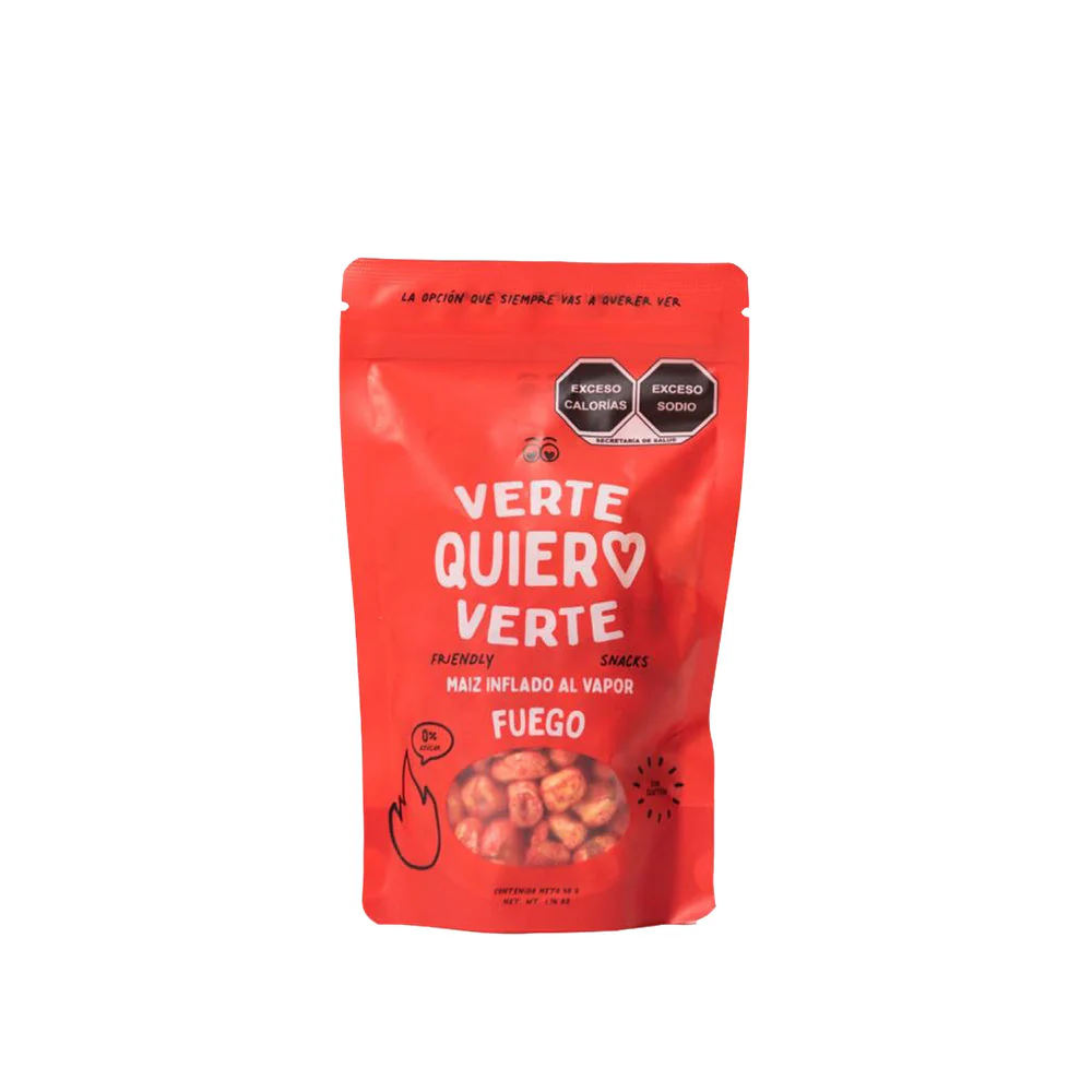 MAIZ INFLADO AL VAPOR SABOR FUEGO VERTE QUIERO VERTE 50G