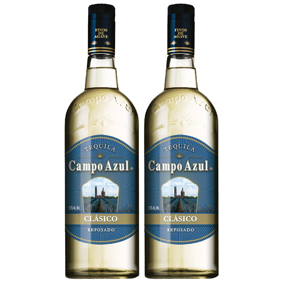 TEQUILA CAMPO AZUL CLASICO REPOSADO DUO 750ML