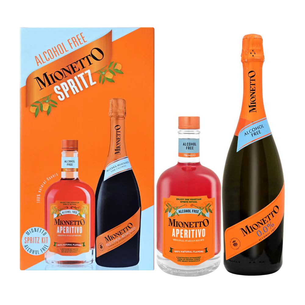 VINO ESPUMOSO MIONETTO PROSECCO 750ML + APERITIVO MIONETTO 500ML SIN ALCOHOL