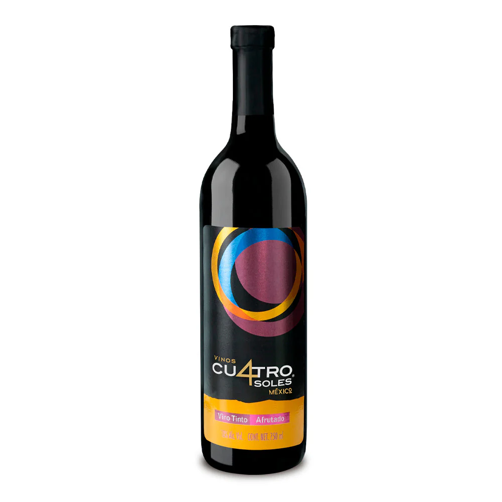VINO TINTO CUATRO SOLES AFRUTADO 750ML