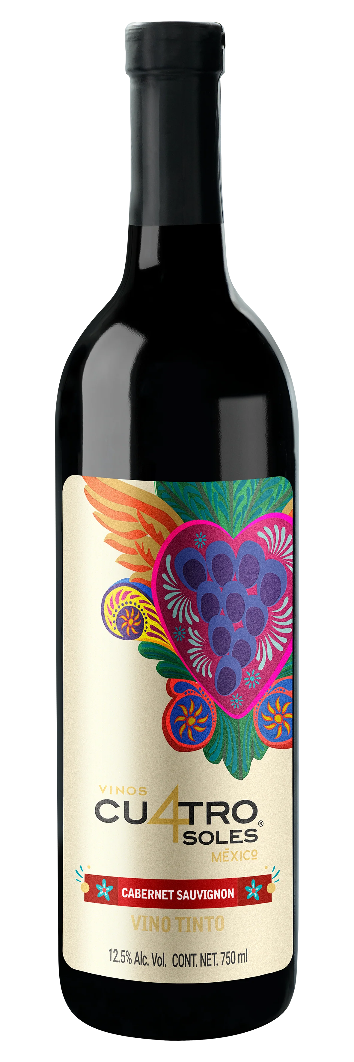 VINO TINTO CUATRO SOLES CABERNET SAUVIGNON 750ML