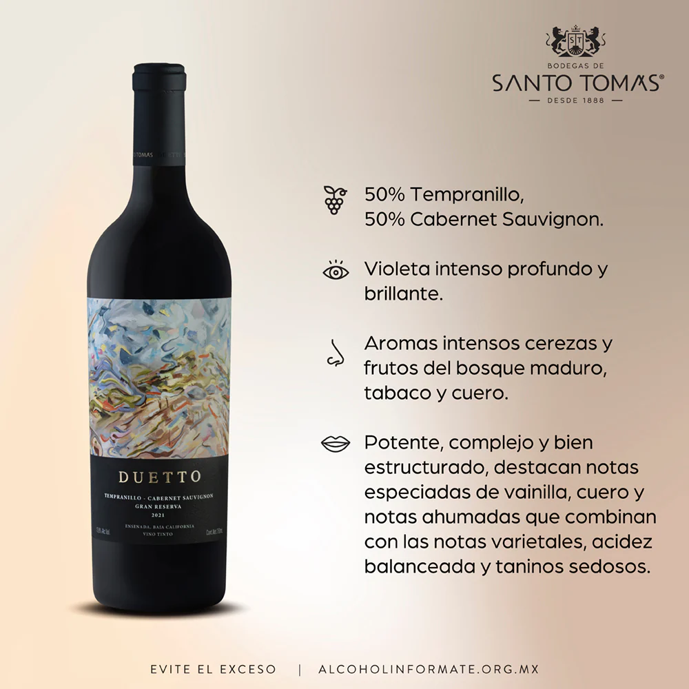 VINO TINTO DUETTO SANTO TOMAS 750ML - Image 5