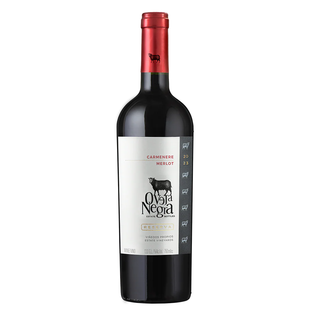 VINO TINTO OVEJA NEGRA RESERVA CARMENERE MERLOT 750ML