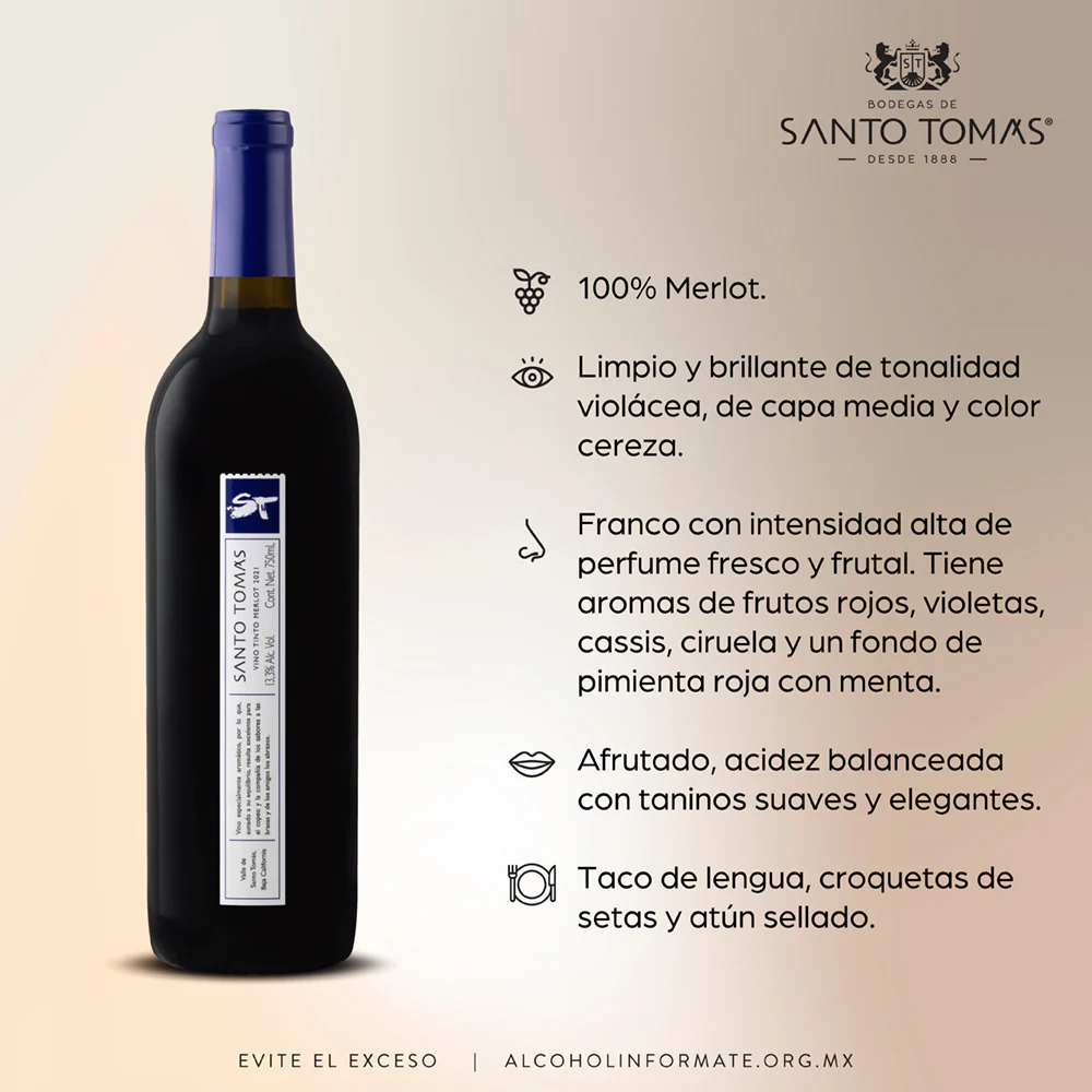 VINO TINTO ST MERLOT SANTO TOMAS 750ML - Image 5