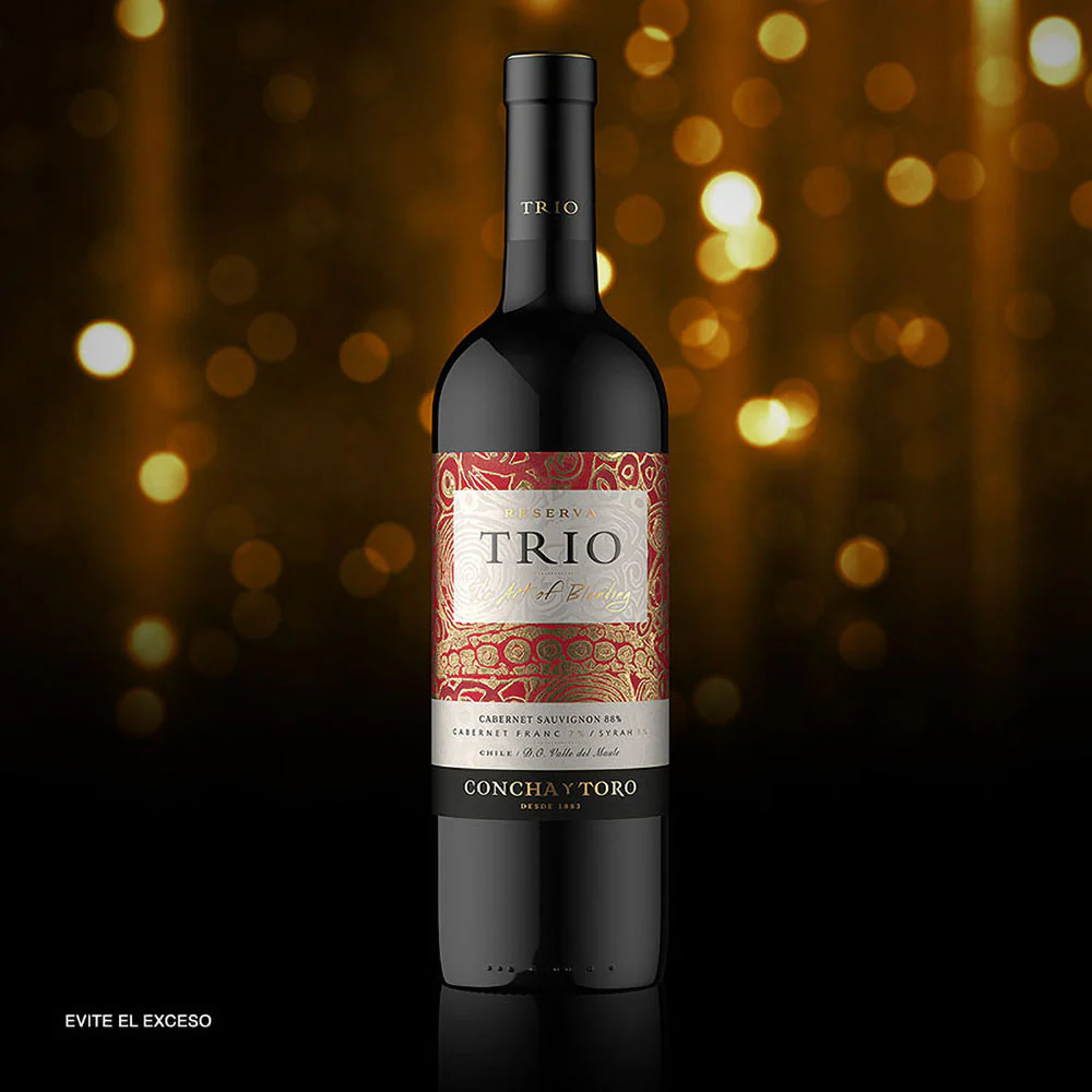 VINO TINTO TRIO CABSAUV-SHIRAZ-CABFRANC 750ML - Image 2