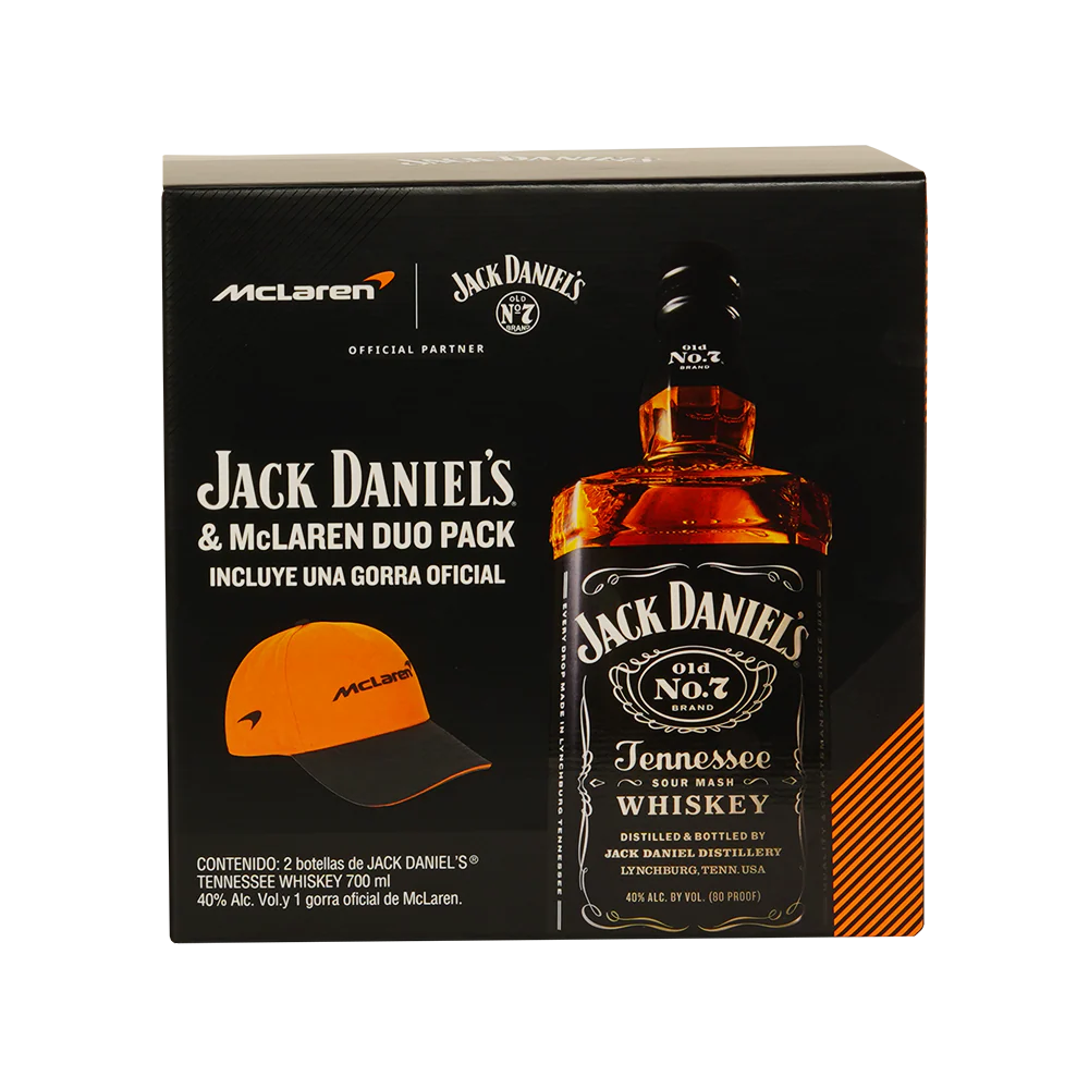 WHISKY JACK DANIELS 700 ML DUO CON GORRA